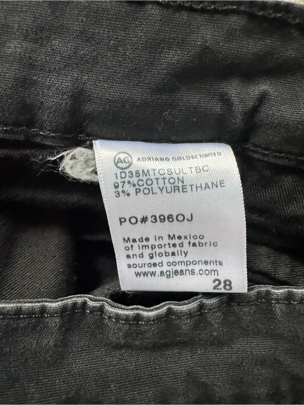 AG Adriano Goldschmied Black Flat Front Chino Shorts